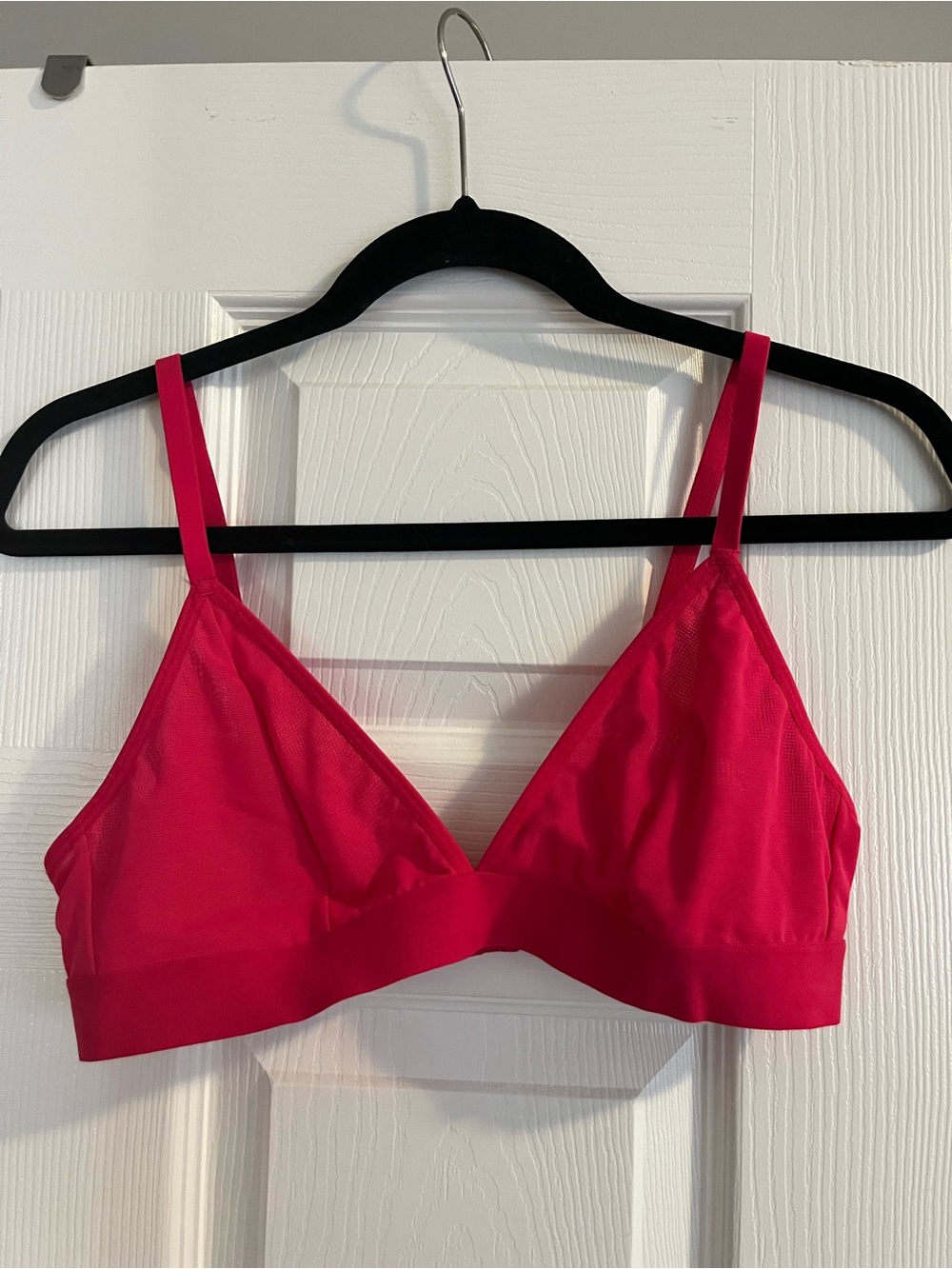 Mesh Triangle Bralette Red